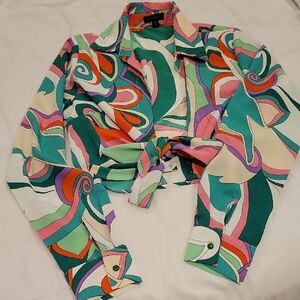 Miss Avenue Multicolor Abstract Print Top